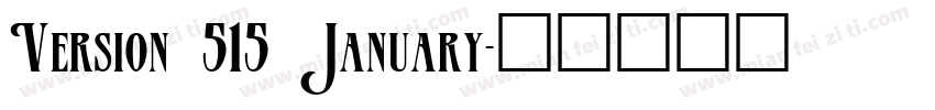 Version 515 January字体转换
